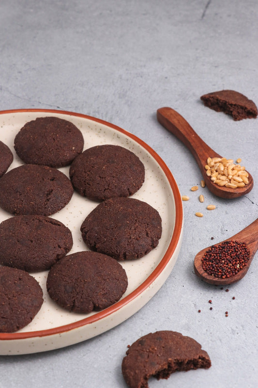 Ragi & Wheat Chocolate Cookies