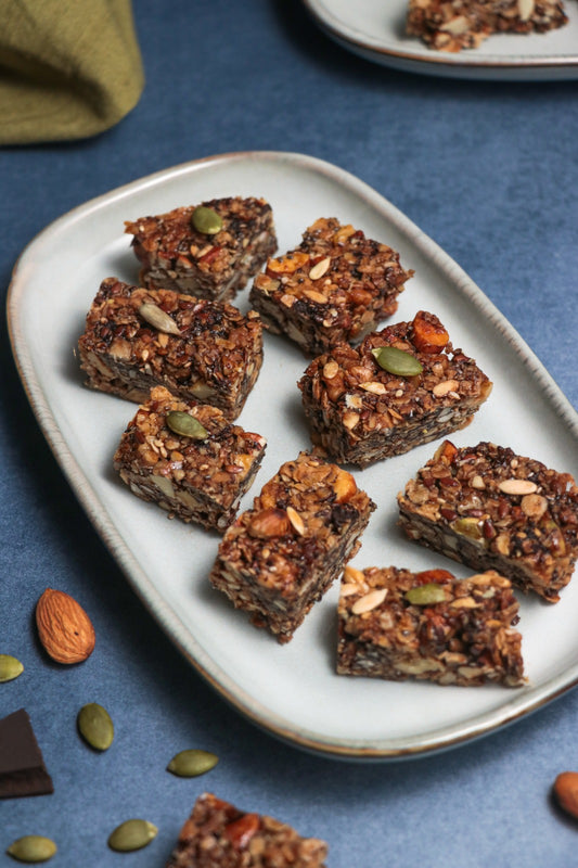 Oats & Nuts Granola Bars with Choco chips - Baked